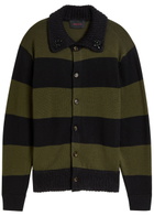 Simone Rocha Striped Wool Cardigan Multicoloured 1
