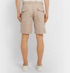 Brunello Cucinelli - Linen and Cotton-Blend Cargo Shorts - Sand