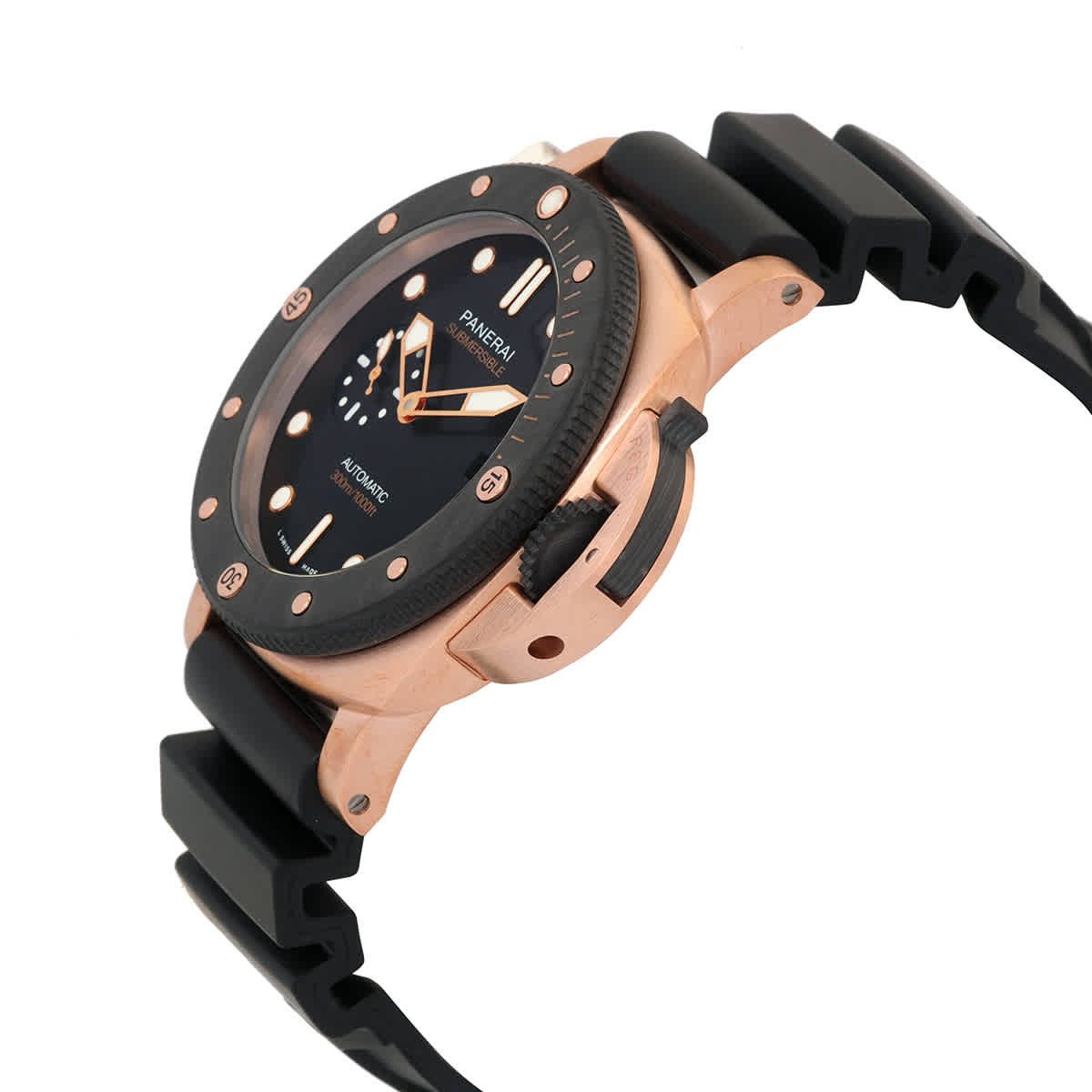Panerai Submersible 44mm QuarantaQuattro Automatic Black Dial Mens Watch PAM02070