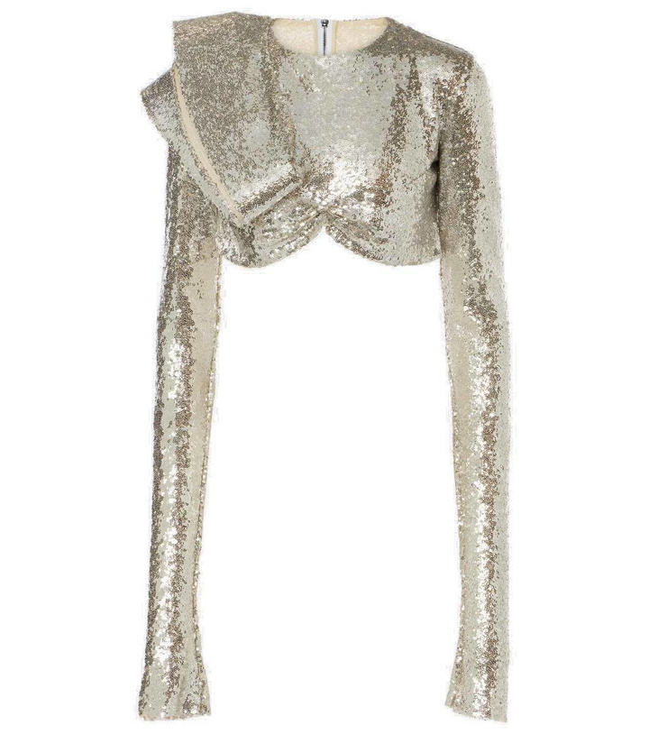 Photo: Maticevski Sequined crop top