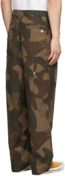 Études Khaki & Brown Camo Quarter Washed Cargo Pants