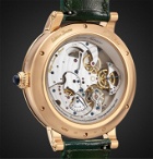 Bovet - Récital 27 Limited Edition Hand-Wound 46mm 18-Karat Red Gold and Leather Watch, Ref. No. R270007 - Green
