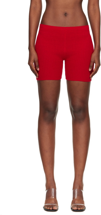 Photo: Judy Turner Red Biker Shorts