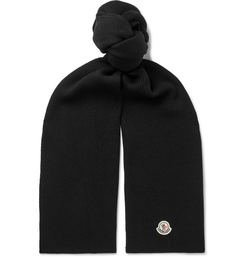 Beige Wool Felt Scarf - Scarves & Gloves for Women | Moncler US Moncler 100% Wool Sciarpa Scarf display picture 1