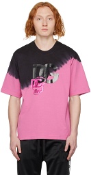Dolce & Gabbana Black & Pink Tie-Dye T-Shirt