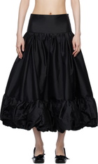 Paula Canovas Del Vas Black Merengue Midi Skirt