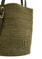 Rabanne Logo Raffia Tote - Khaki - One Size