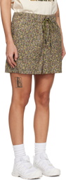 Moncler Grenoble Khaki Floral Shorts