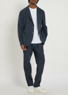 Herno Linen and Cotton-blend Trousers Navy