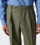 Auralee Chalk stripe wool straight pants