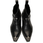 Balenciaga Black Santiag Harness Boots