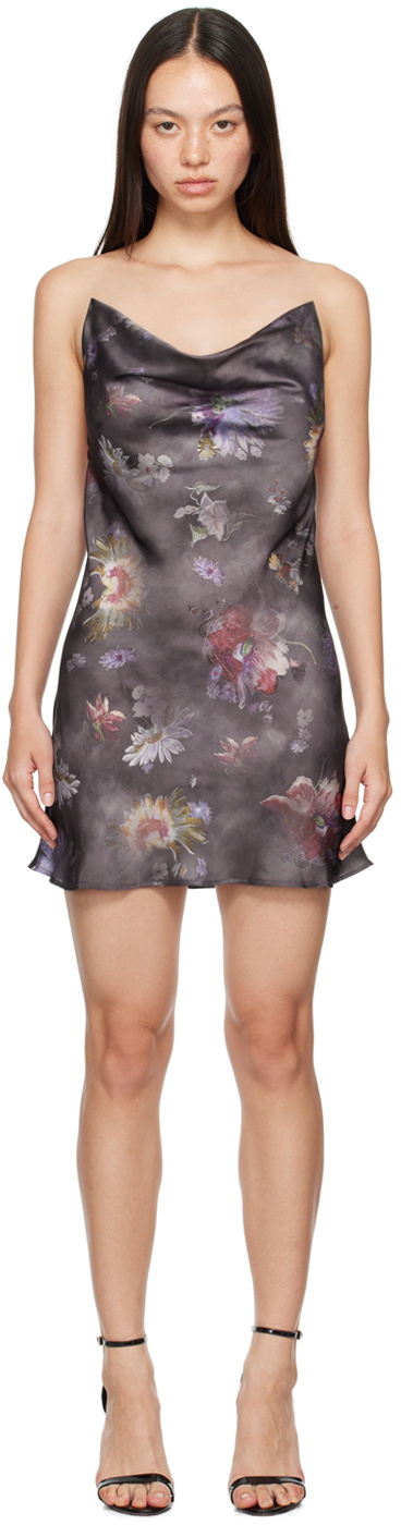 Y/Project Gray Invisible Strap Minidress