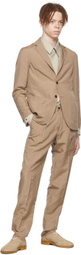 Ring Jacket Tan Silk Suit
