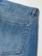 FRAME - Straight-Leg Frayed Denim Shorts - Blue