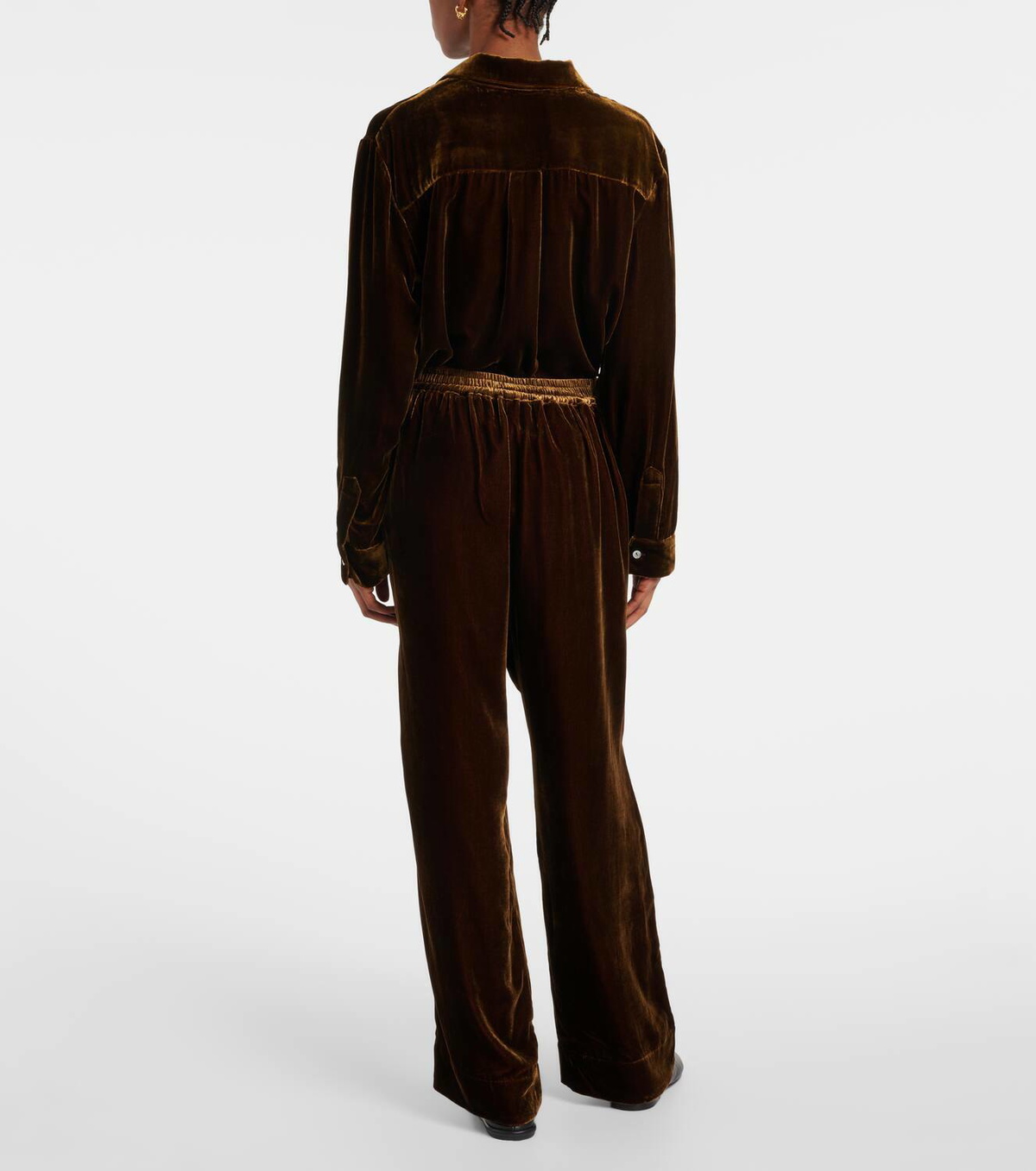 Asceno London velvet pajama pants