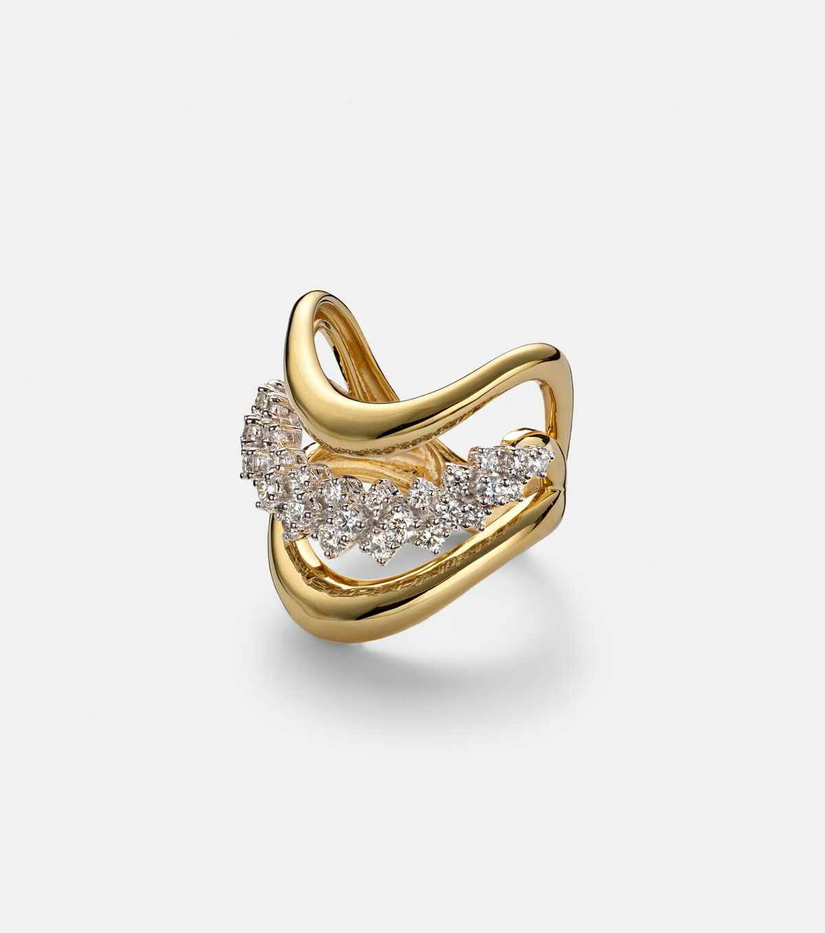 Yeprem Golden Strada 18kt gold ring with diamonds
