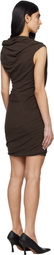 Entire Studios Brown Twist Minidress