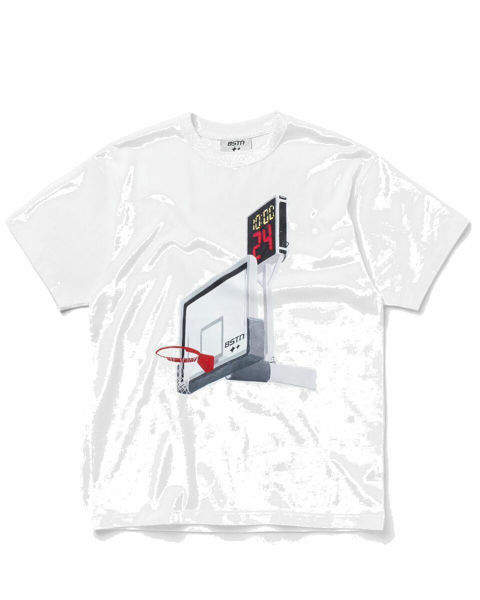 Photo: Bstn Brand Basketball System Heavyweight Tee White - Mens - Shortsleeves