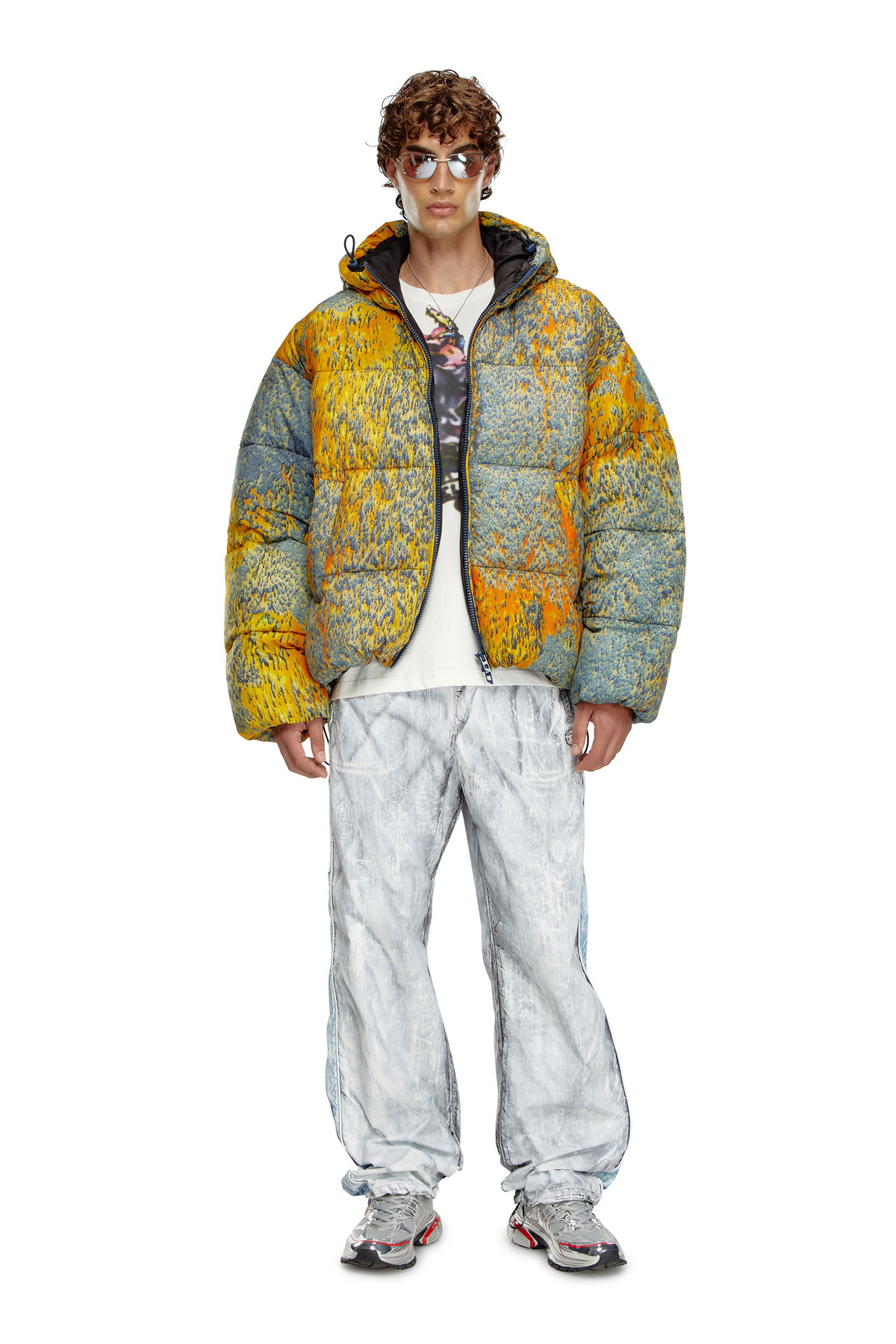 Diesel Puffer jacket with acid rain effect - Winter Jackets