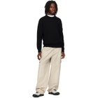 Stone Island Black 5100154 Ribbed Soft Organic Cotton Sweater