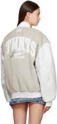 VTMNTS White Appliqué Bomber Jacket