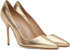Manolo Blahnik Gold BB Heels