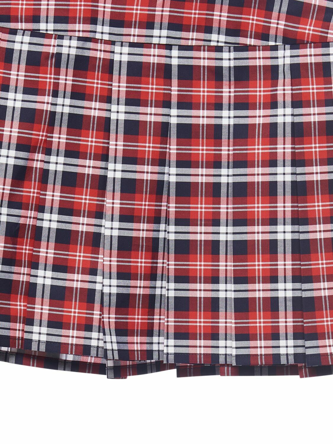 DSQUARED2 - Plaid Cotton Mini Skirt W/ Zips Dsquared2