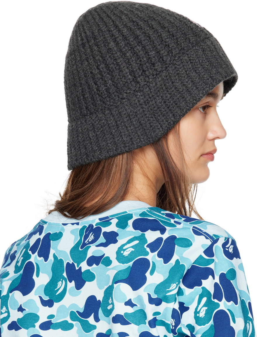 BAPE Gray Ape Head One Point Bucket Hat A Bathing Ape