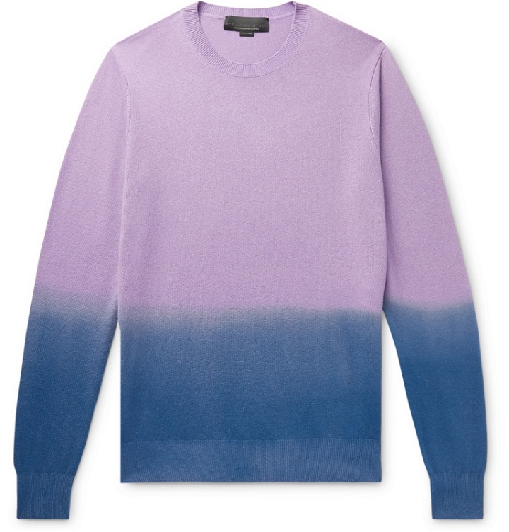 Photo: Stella McCartney - Dip-Dyed Cashmere and Wool-Blend Sweater - Purple