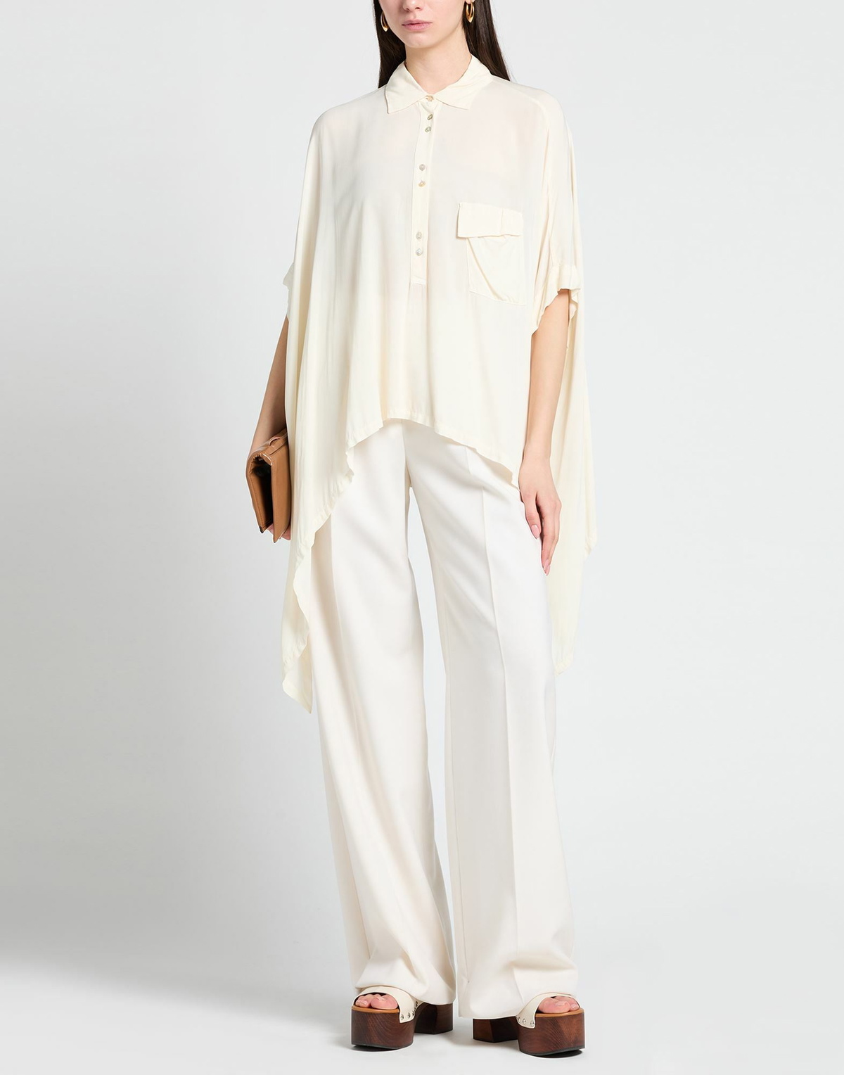 Alessia Santi Womens Top Ivory