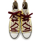 Lanvin Yellow Velvet and Canvas Sneakers