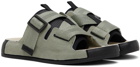 Stone Island Shadow Project Green Tape Sandals