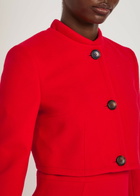 Emilia Wickstead Lizette Wool-crepe Cropped Jacket Red