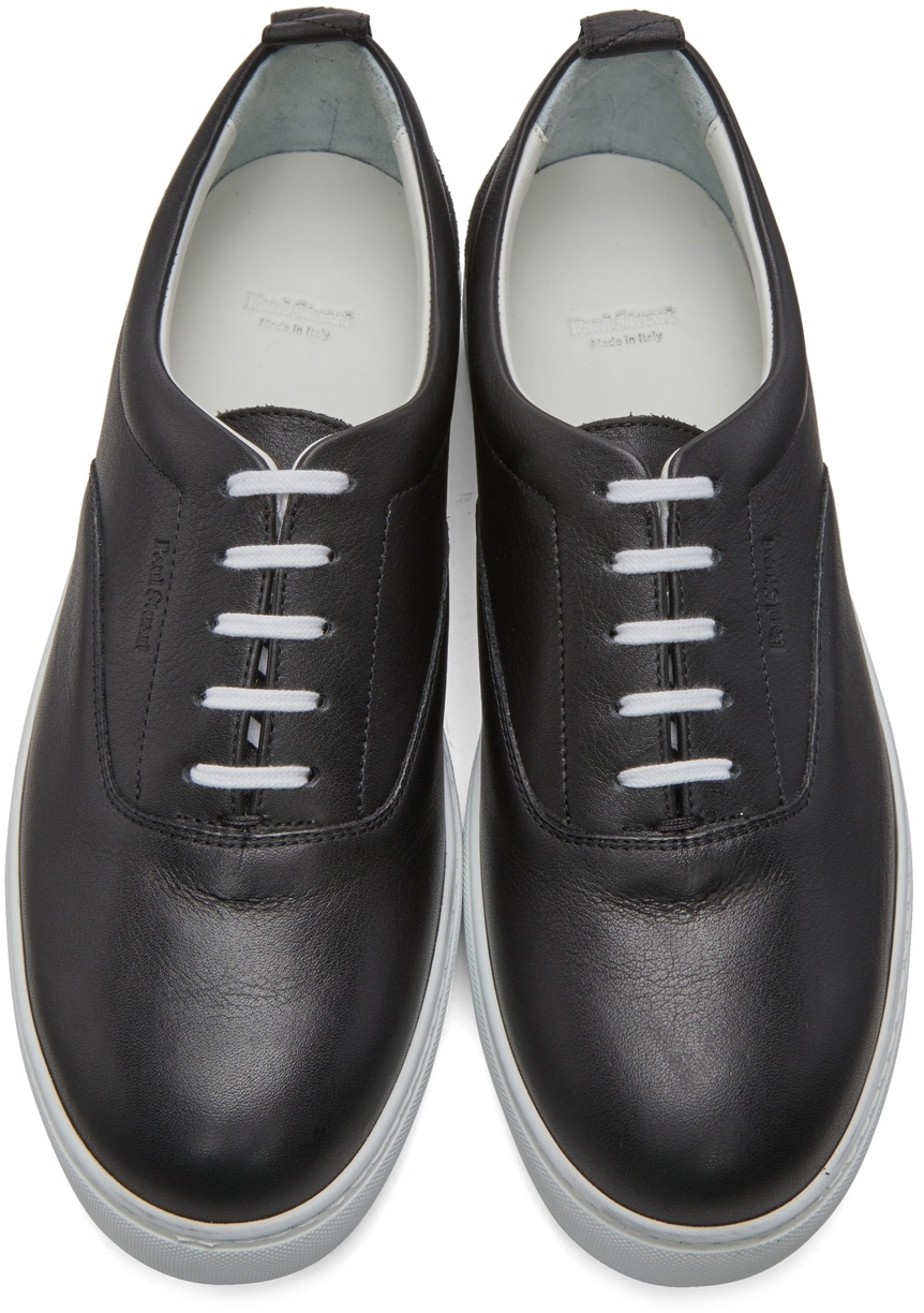 Paul Stuart Black Leather CVO Sneakers