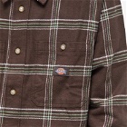 Dickies Men's Warrenton Check Shirt in Dark Brown