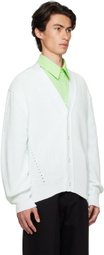 Recto Blue Relaxed-Fit Cardigan