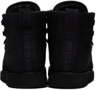 Stone Island Black S0204 Nabuk Leather Boots