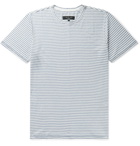 rag & bone - Classic Air Striped Linen-Blend T-Shirt - Blue