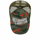 Billionaire Boys Club Men's Camo Arch Logo Trucker Cap in Green