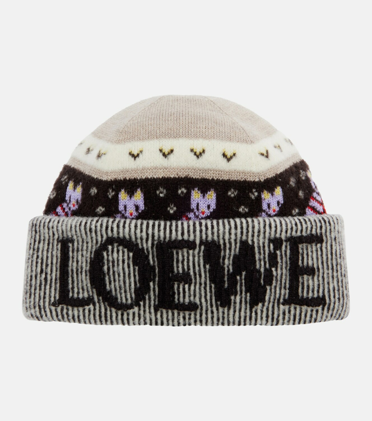 Loewe Logo wool-blend beanie