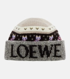 Loewe Logo wool-blend beanie