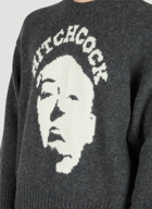 Hitchcock Intarsia Sweater in Grey