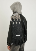 Acne Studios Hooded Brushed Mohair-blend Scarf - Grey - One Size