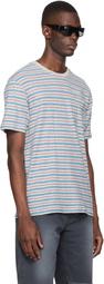 Stockholm (Surfboard) Club Gray & Blue Striped T-shirt