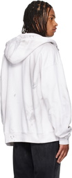 ALEXANDER DIGENOVA Off-White Rubber Band Hoodie