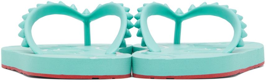 Christian Louboutin Blue Loubi Flip Sandals Christian Louboutin