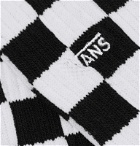 Vans - Checkerboard II Logo-Embroidered Jacquard-Knit Socks - Black