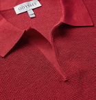 Odyssee - Foret Slim-Fit Knitted Cotton Polo Shirt - Red