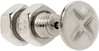 Maison Margiela Silver Bolt & Nut Screw Single Earring