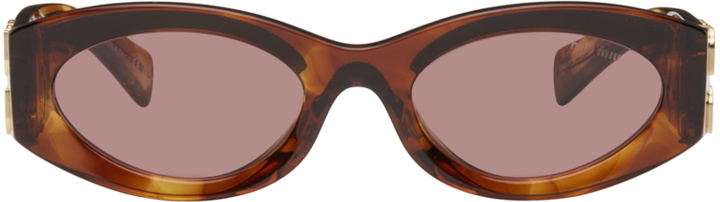 Photo: Miu Miu Eyewear Brown Glimpse Sunglasses